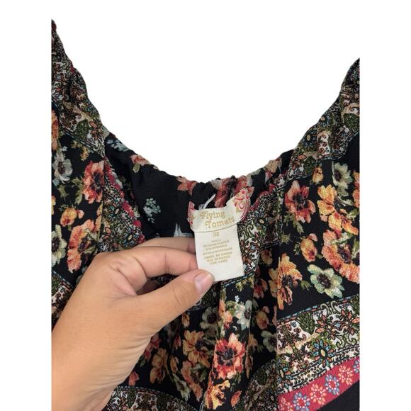 Flying Tomato Ruffle Floral Off The Shoulder Belle Sleeve Top Womens Size 3XL - Picture 2 of 5